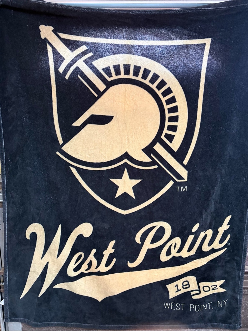 Kangol Black and Gold West Point Shield Tapestry